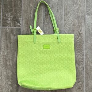 BNWT Michael Kors bright green Tote bag shoulder strap purse